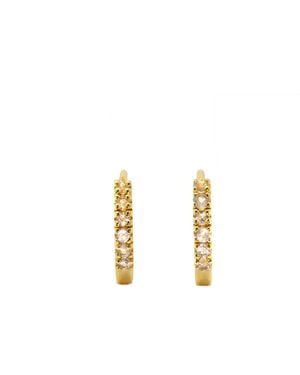NASI SILVER Adaya Huggie Hoops- Topaz - Metallic