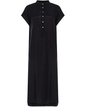Belyed Handcraft Tunic Soft Cotton Mandarin Collar By Belyed - Black