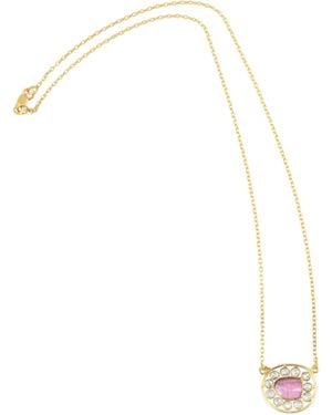Opium Jewels Tourmaline Crystal Jali Necklace - White