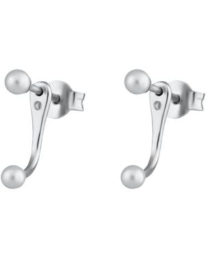 Scream Pretty Pearl Dot Ear Jacket Stud Earrings - White