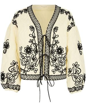 Raffya Fran Quilted All Over Embroidered Jacket - Metallic
