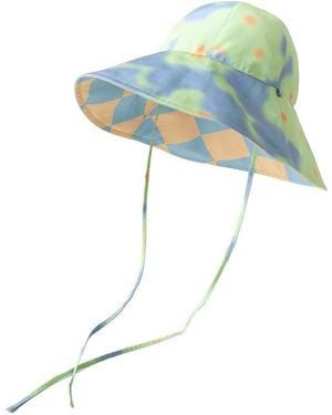 Lost Pattern Day Dream Reversible Sun Hat - Blue