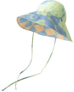 Lost Pattern Day Dream Reversible Sun Hat - Blue