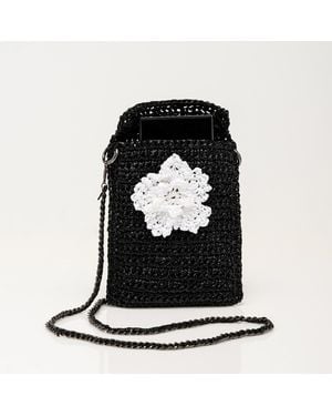 Sibylla Delphica Handmade Crochet Phone Case - Black