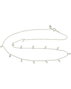 Artisan 18K Round Diamond Station Chain Necklace - White