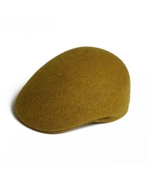 Dasmarca Hats Tate Dijon Blocked Melange Felt Cap - Green