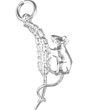 Kaizarin Chinese Calendar Rat Charm On Chain - Metallic