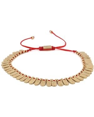 Ebru Jewelry Fish Scale & Cord Bracelet - Metallic