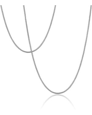 Cartography Rounded Box Link Necklace - Metallic