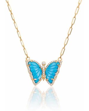 Ep Designs Butterfly Necklace - Blue