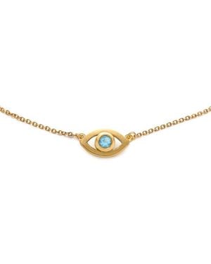 With Love Darling Topaz Eye Necklace - Metallic
