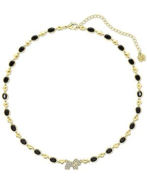 Cloud Haven Crystal Logo Necklace - Metallic