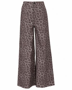 lords of harlech Poppy Leopard Brownie Velvet High-Rise Pant