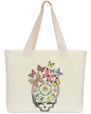 Meghan Fabulous Grateful Dead Fabulous Goddess Stealie Tote Bag - White