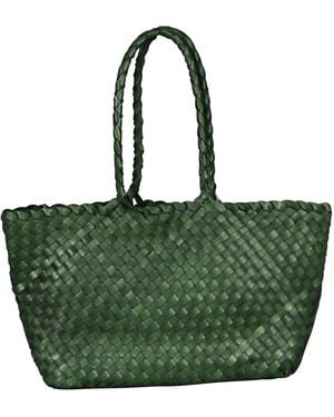 Rimini Woven Leather Handbag 'Amadea' - Green