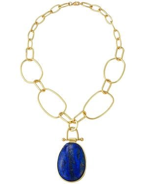 Rare Matters Jewelry Lapis Pendant Necklace - Blue