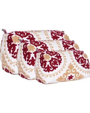 Conscious Yoga Collective The Suzani Three Piece Travel Set - Red