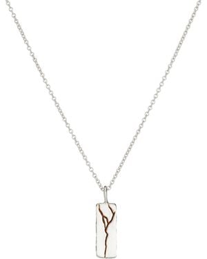 Posh Totty Designs Sterling Kintsugi Tag Necklace - Metallic