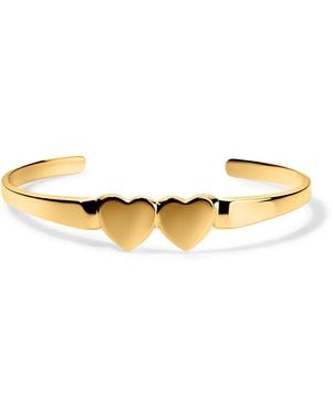 Déclarer Double Heart Cuff - Metallic