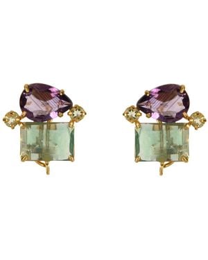 Bounkit Pauline Studs French Clip - Green