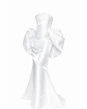 Moda Glam Valentina Strapless Corset Gown - White