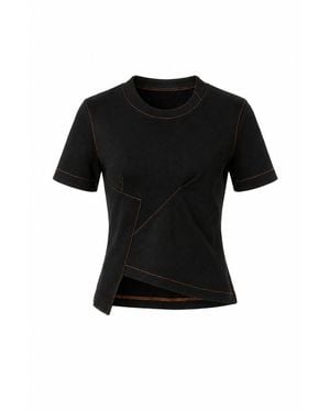 Gao Republic Top Fitted Asymmetric Seam Jersey - Black