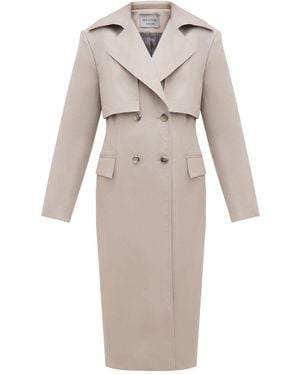 HER CIPHER Neutrals Seasycle Trench Coat - Natural