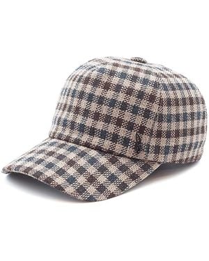 DORIA 1905 Wool-Blend Checked Fabric Baseball Cap - Grey