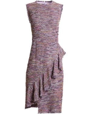 Santorelli Cami Sleeveless Sheath Dress With Skirt Ruffle - Purple