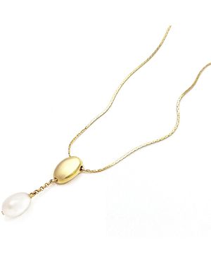 Biko Jewellery Origin Pearldrop Pendant - Metallic