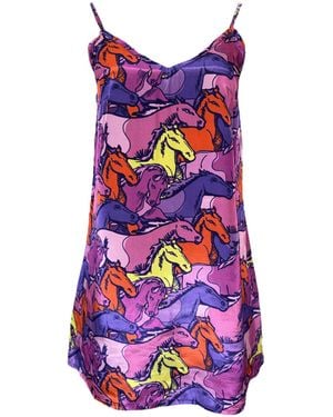 Any Old Iron Runaway Short Dress - Purple