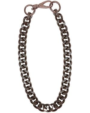 Sylvia Piechulla Chunky Aluminium Chain Necklace - Black