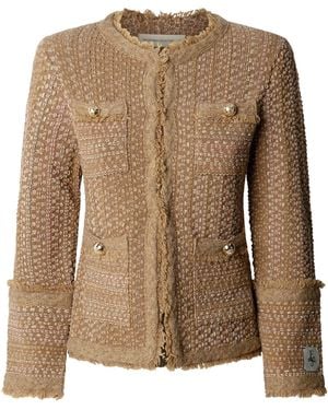 The Extreme Collection Neutrals Camel Tweed-Style Jacket Bryony - Brown
