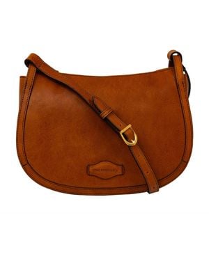 Time Resistance Leather Hobo Bag For - Brown