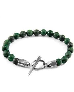 Anchor and Crew Jade Tinago & Stone Beaded Bracelet - Green