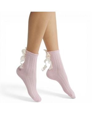 HIGH HEEL JUNGLE by KATHRYN EISMAN Mel Bow Socks - Pink