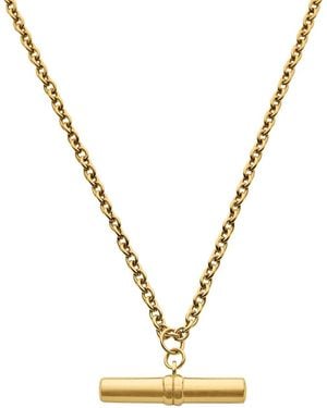 Bermuda Watch Company Maivelle Blair T-Bar Cable Chain Necklace - Metallic