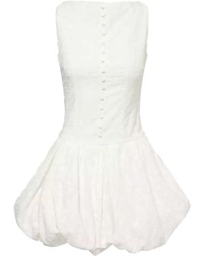 Amy Lynn Grazia Cotton Mini Puffball Dress - White