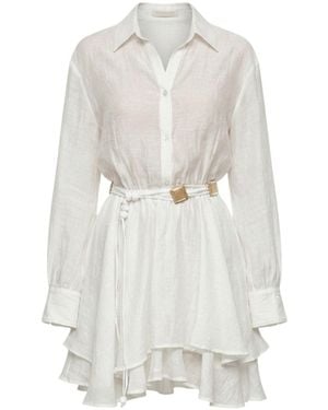 Monlicia Alora Tencel Mini Shirt Dress - White