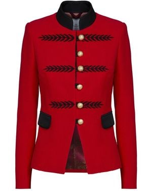 The Extreme Collection Embroidery Militar Blazer Renata - Red