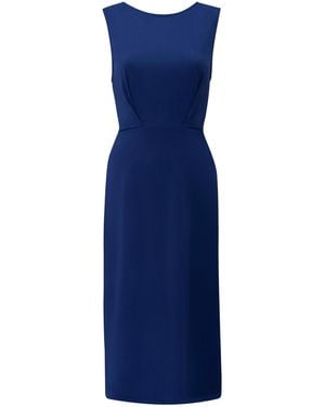 Perlavera Tilly Sleeveless Dress With Belt - Blue