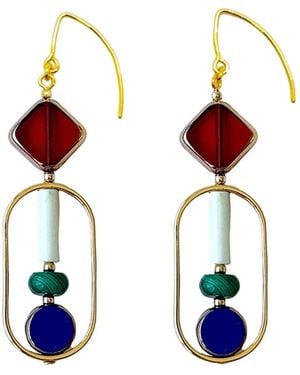 Aracheli Studio Art X Malachite Earrings - White