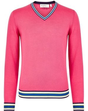 MG Rivers Extrafine Merino The V Fuchsia Pink