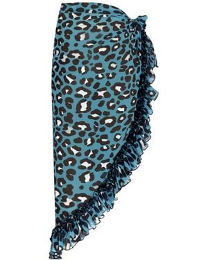 Nur Karaata Lily Long Leo Skirt - Blue