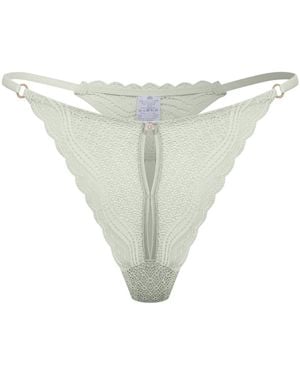 House of Silk Neima Lace Low Cut Thong Mint - White