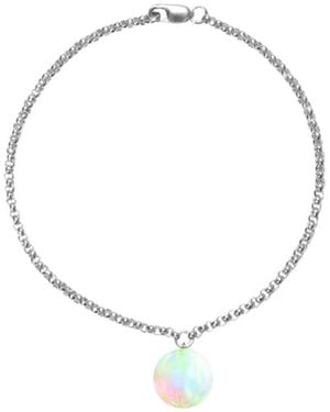 Ora Pearls Sea Opal Chain Bracelet - Metallic