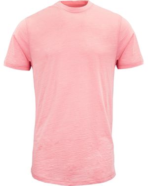 lords of harlech Cassius Merino Jersey Crew Neck Shirt - Pink