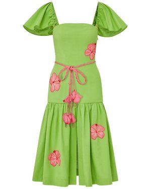Ashaki The Prana Bloom Linen Dress - Green