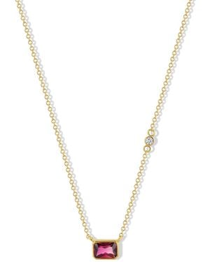 Jewelbird Tourmaline And Diamond Necklace - Metallic