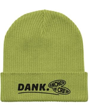 Anchor and Crew Leaf Dank Gen. Organic Cotton Embroidered Beanie - Green